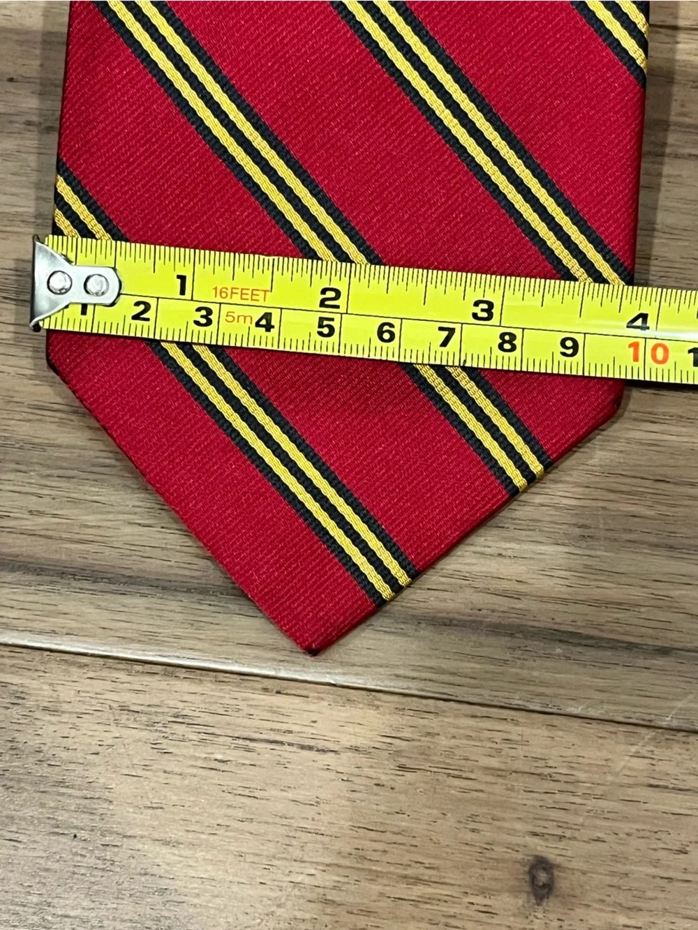Brooks Brothers Red Diagonal Stripe Tie with Yellow and Black